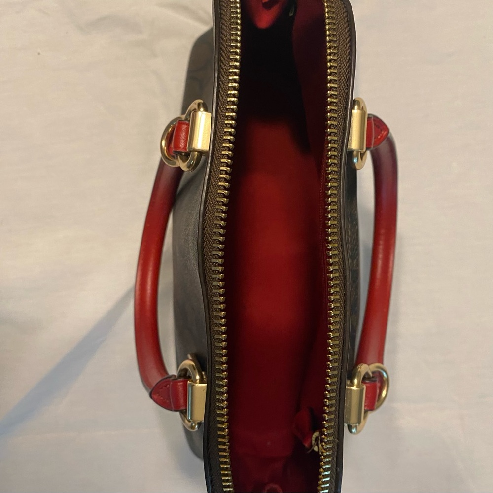 Coach Brown and Red Women's Handbag - Picture 5 of 9